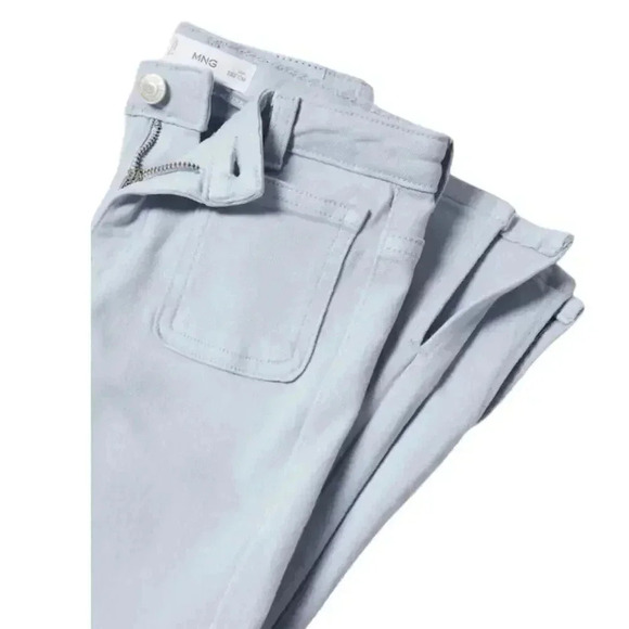 Mango Blue Flared Girls Jeans with Opening Denim Pants Kids Size 10 NWT - Picture 4 of 4